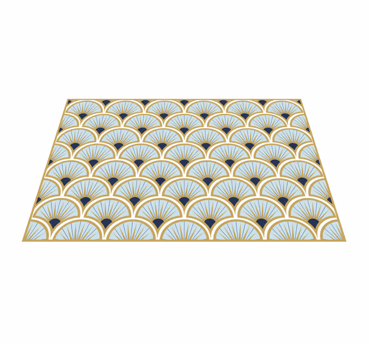 Geometric Fan Pattern geometric vinyl carpet - TenStickers