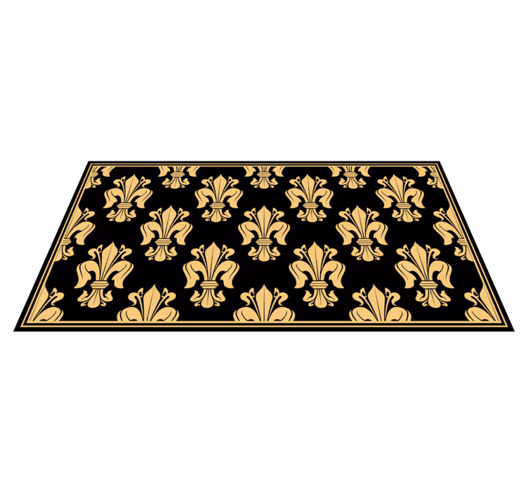 Elegant Fleur-de-Lis Pattern living room vinyl carpet - TenStickers
