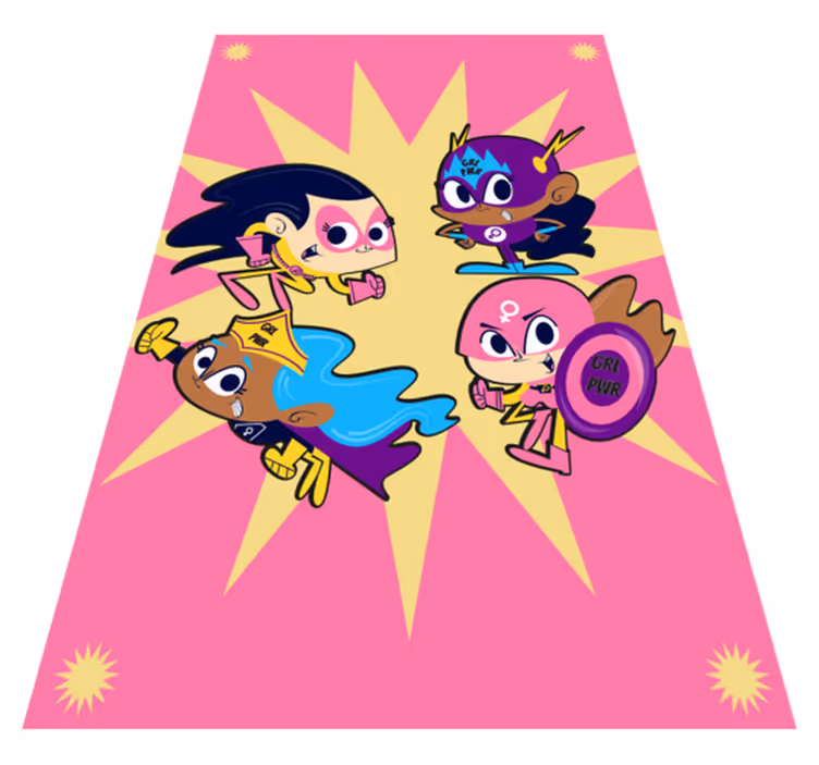 Colorful superhero characters kids vinyl carpet - TenStickers