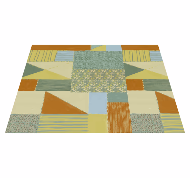 Geometric Patchwork Tapestry geometric vinyl carpet - TenStickers