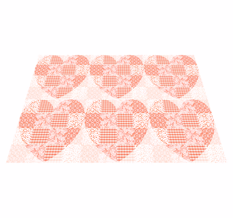Patterned Heart Overlay entrance hall vinyl carpet - TenStickers