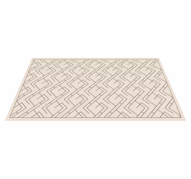 Geometric Labyrinth Design geometric vinyl carpet - TenStickers