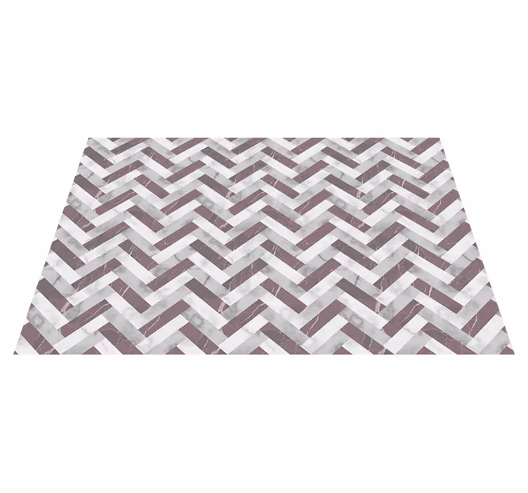 Chevron Pattern Overlay geometric vinyl carpet - TenStickers