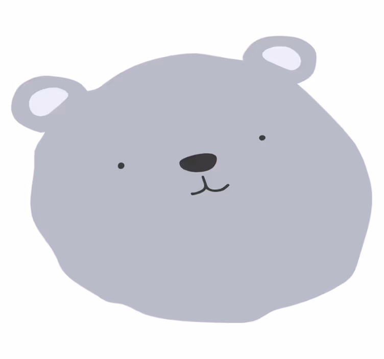 Adorable Bear Cartoon nursery vinyl carpet - TenStickers