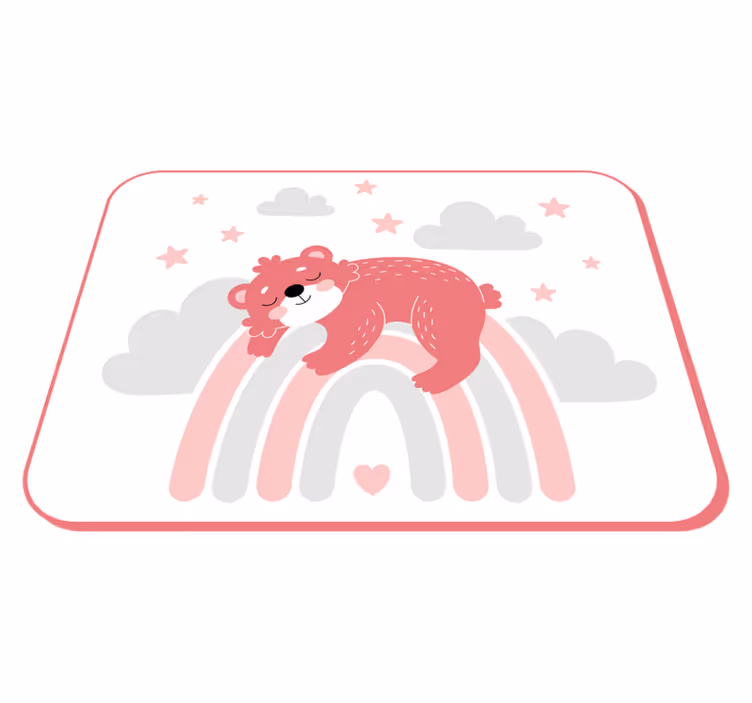 Sleepy Bear Rainbow nursery vinyl carpet - TenStickers