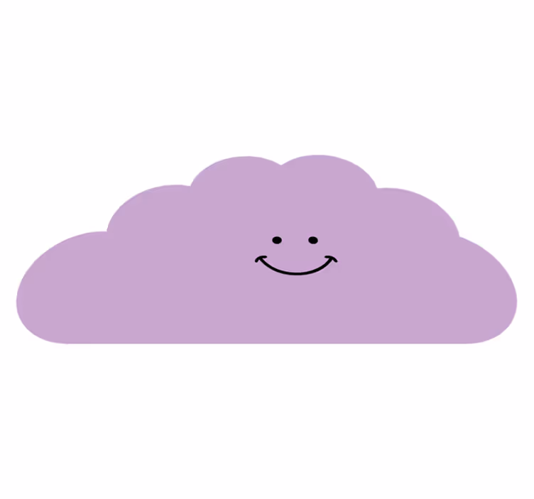 Smiling Cloud Shape nursery vinyl carpet - TenStickers
