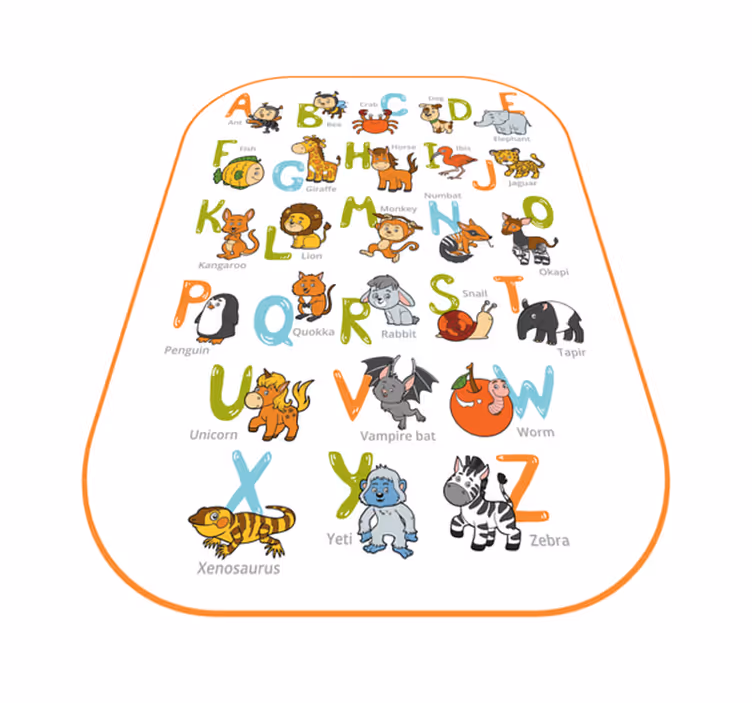 Alphabet Animal Educational abcs vinyl carpet - TenStickers