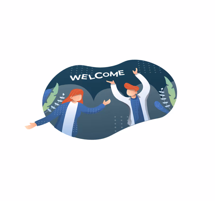 Welcoming Entry Text custom vinyl carpet - TenStickers