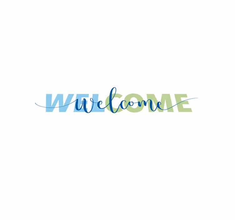 Inviting Entryway Text entrance hall vinyl carpet - TenStickers