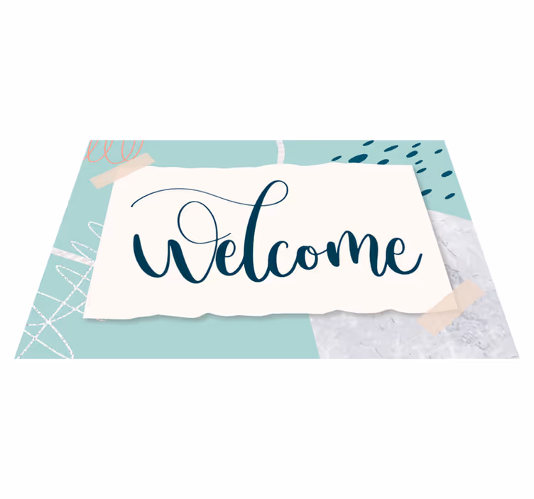 Elegant Entrance Text custom vinyl carpet - TenStickers