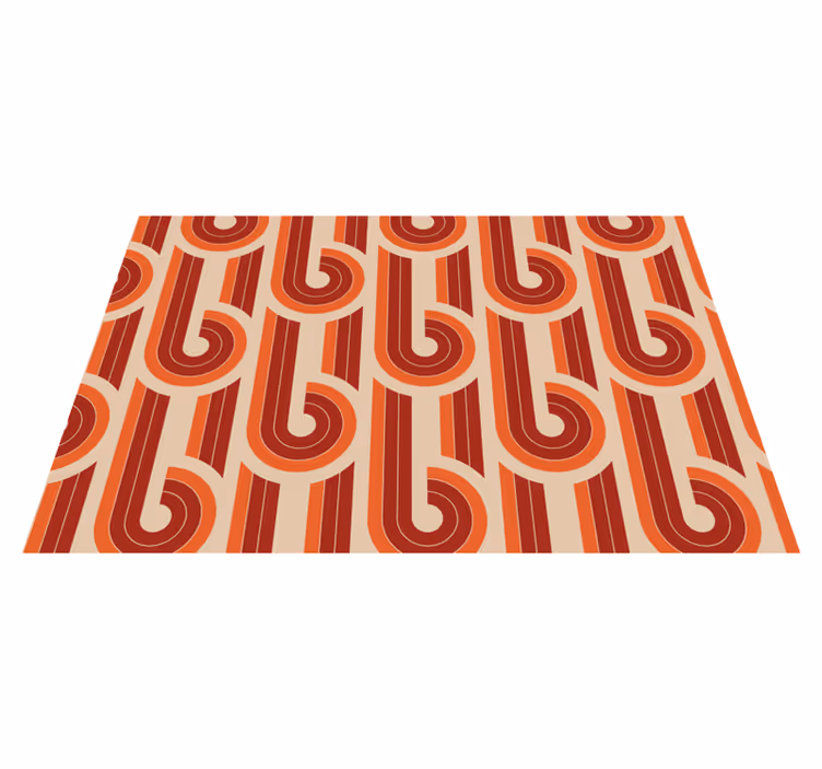 Retro geometric pattern geometric vinyl carpet - TenStickers