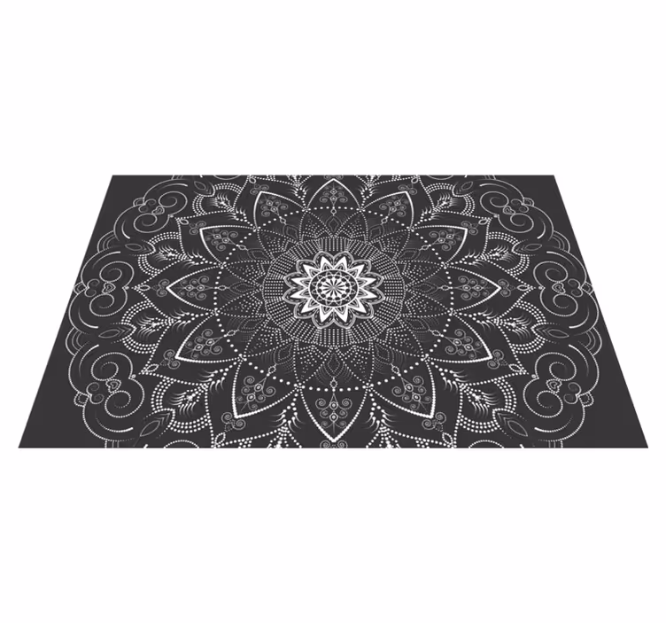 Mandala Pattern Symmetry mandala vinyl carpet - TenStickers
