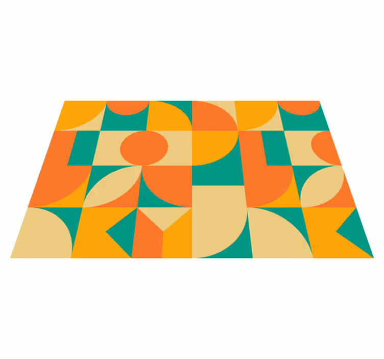 Colorful Geometric Pattern geometric vinyl carpet - TenStickers