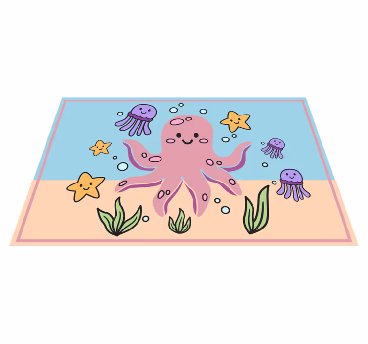 Ocean Friends Illustration kids vinyl carpet - TenStickers