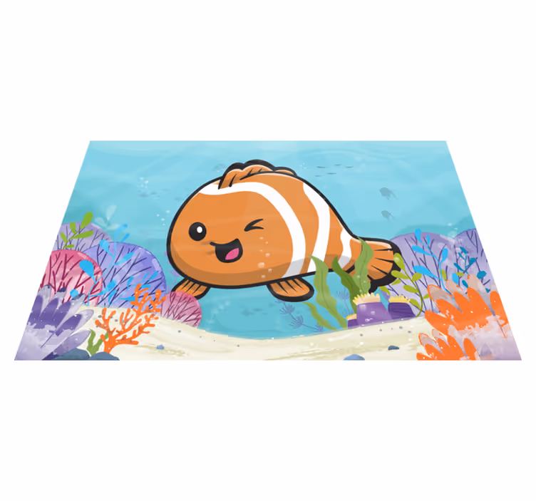 Animated Aquatic Adventure kids vinyl carpet - TenStickers