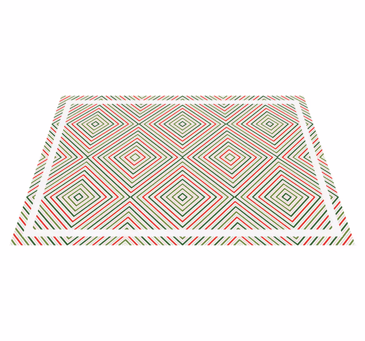 Geometric Diamond Pattern geometric vinyl carpet - TenStickers