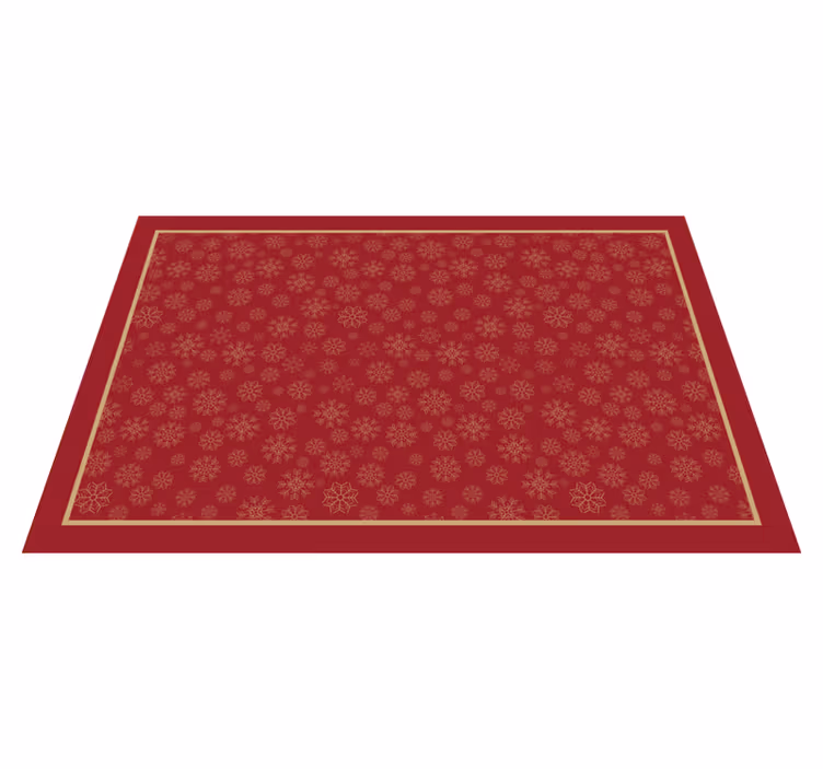 Festive Snowflake Pattern Christmas vinyl carpet - TenStickers