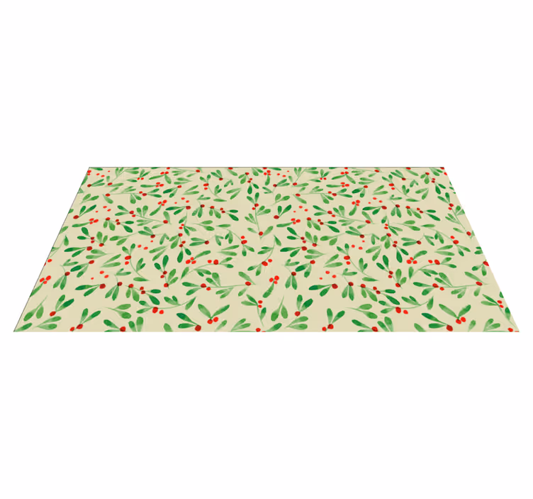 Holiday Berry Pattern Christmas vinyl carpet - TenStickers