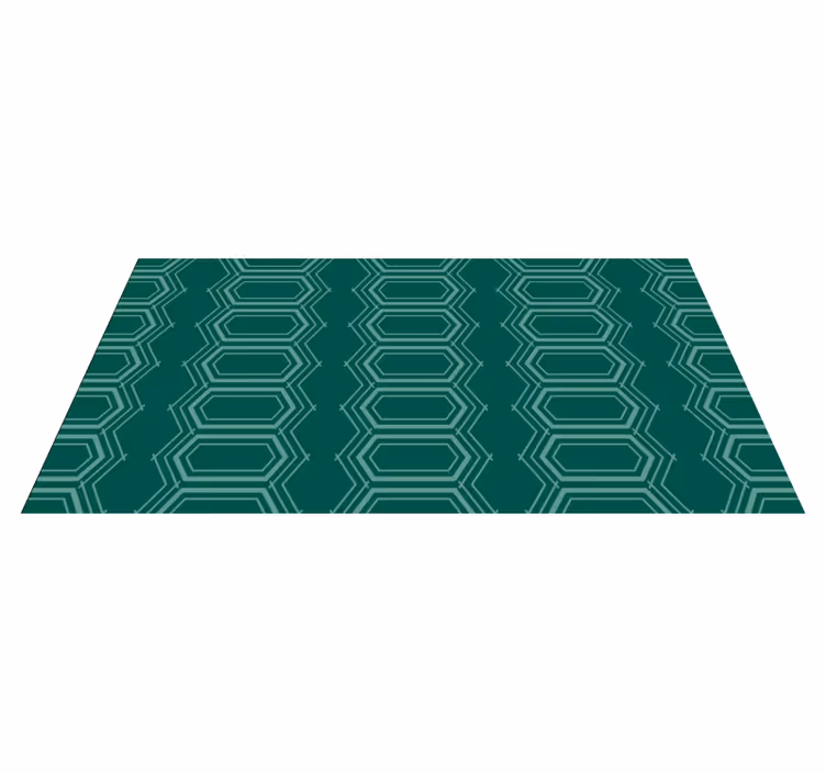 Emerald geometric pattern geometric vinyl carpet - TenStickers