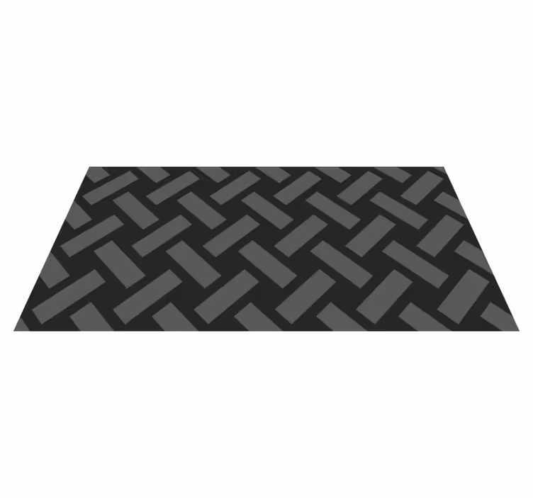 Monochrome Herringbone geometric vinyl carpet - TenStickers