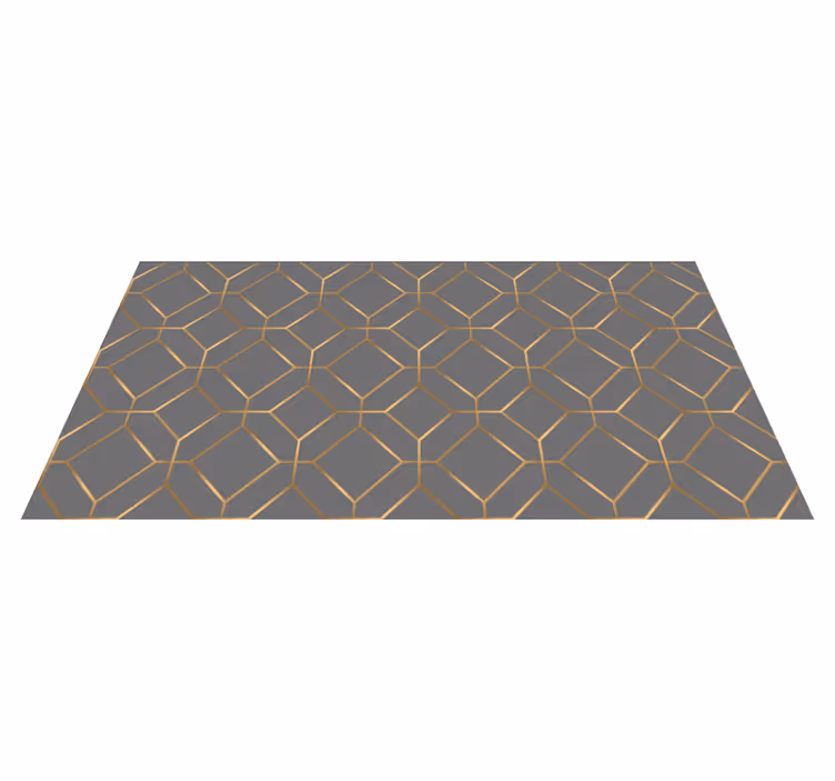 Geometric hexagon overlay geometric vinyl carpet - TenStickers