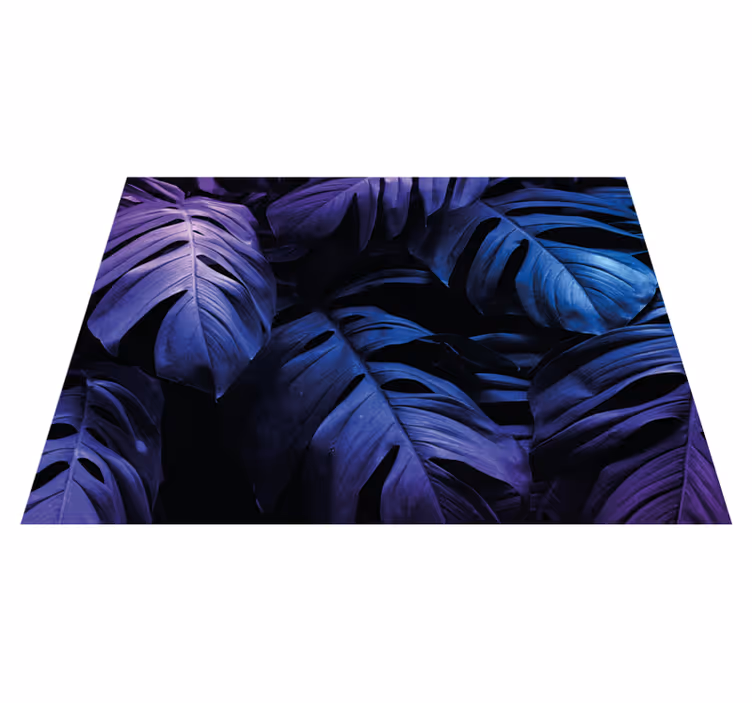 Tropical Leaf Design floral vinyl carpet - TenStickers