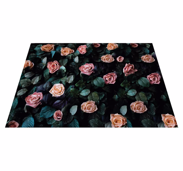 Botanic imagery floral vinyl carpet - TenStickers