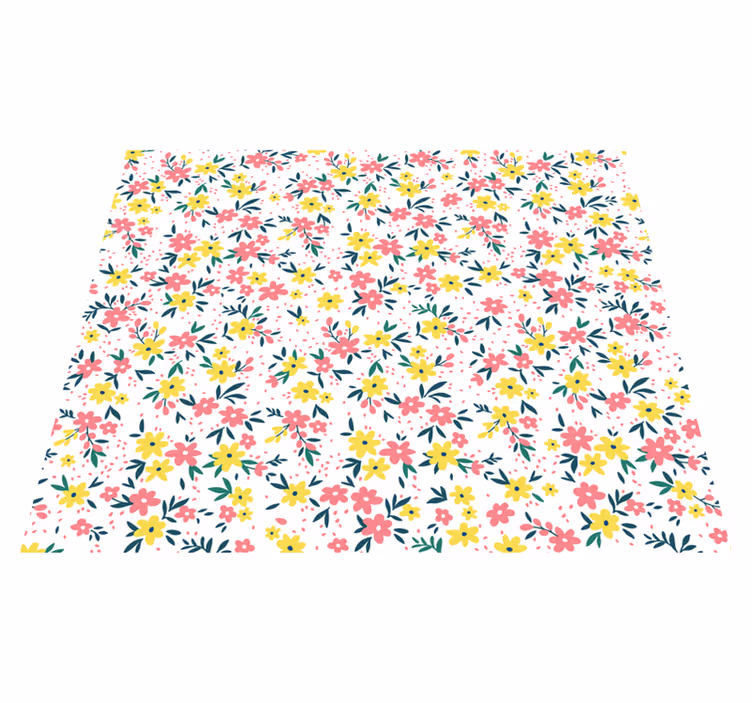 Floral spring canvas floral vinyl carpet - TenStickers