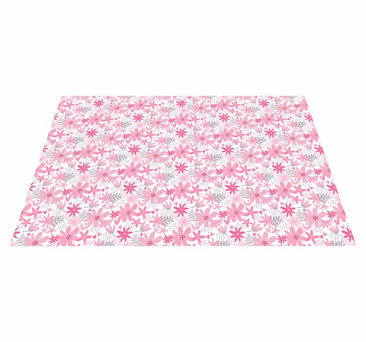 Floral burst pattern floral vinyl carpet - TenStickers