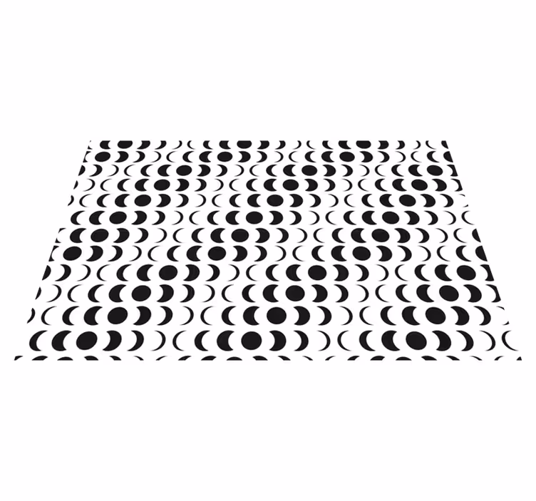Monochrome Semicircles geometric vinyl carpet - TenStickers