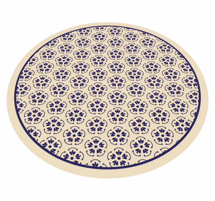 Circular Mosaic Pattern floral vinyl carpet - TenStickers
