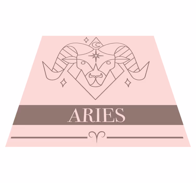 Aries Zodiac Symbol custom vinyl carpet - TenStickers
