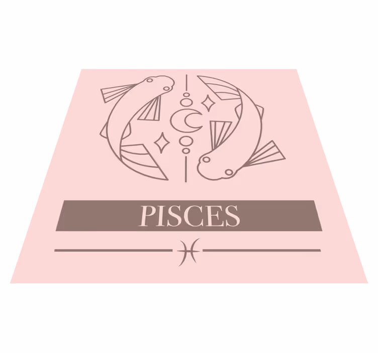 Pisces Zodiac custom vinyl carpet - TenStickers