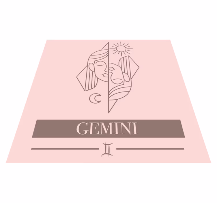 Gemini Themed Design custom vinyl carpet - TenStickers