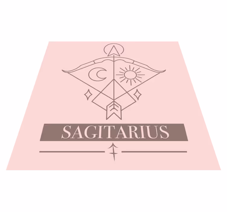 Sagittarius Symbol custom vinyl carpet - TenStickers