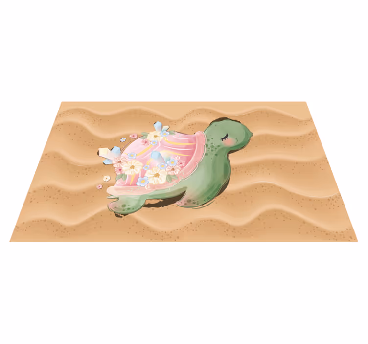 Sea Turtle Oasis kids vinyl carpet - TenStickers