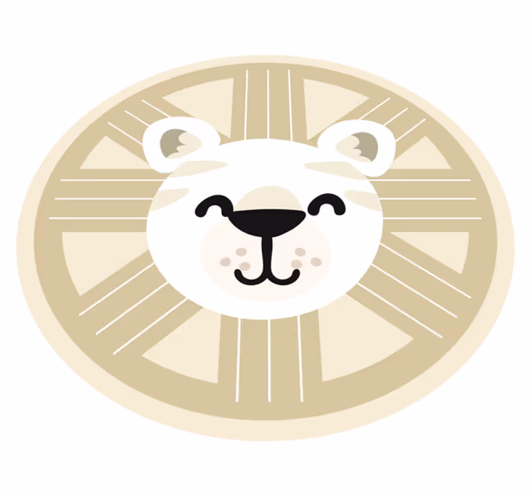 Smiling Lion Graphic nursery vinyl carpet - TenStickers