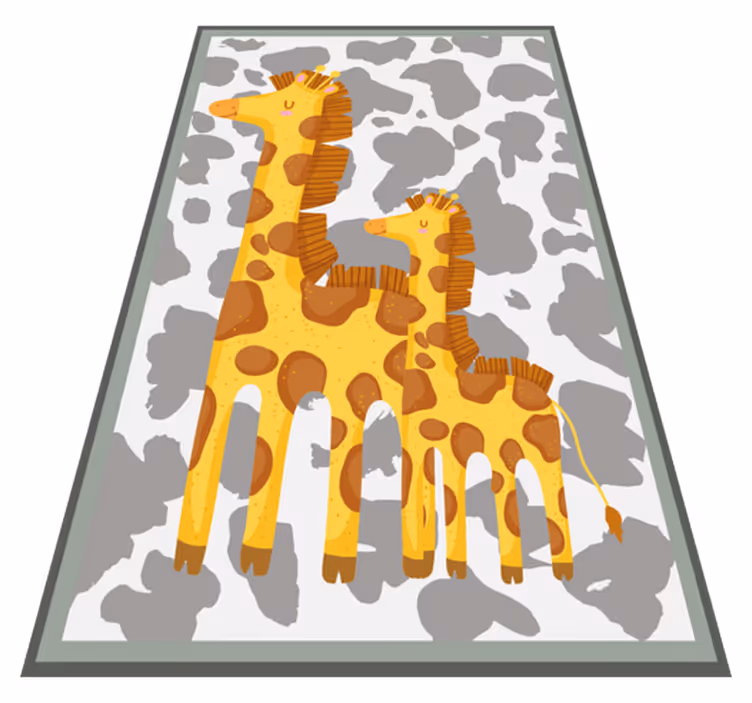 Giraffe Family Motif kids vinyl carpet - TenStickers