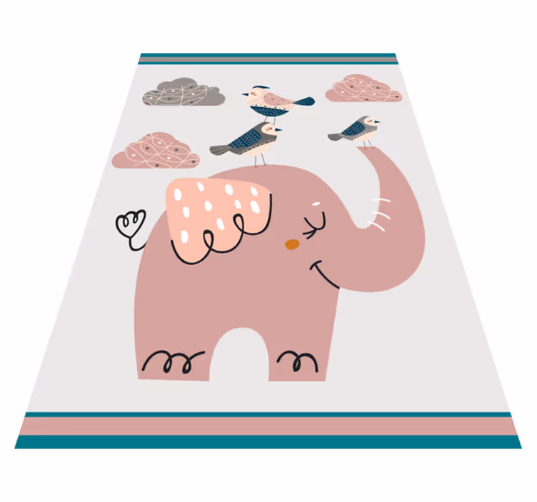Elephant Playtime kids vinyl carpet - TenStickers
