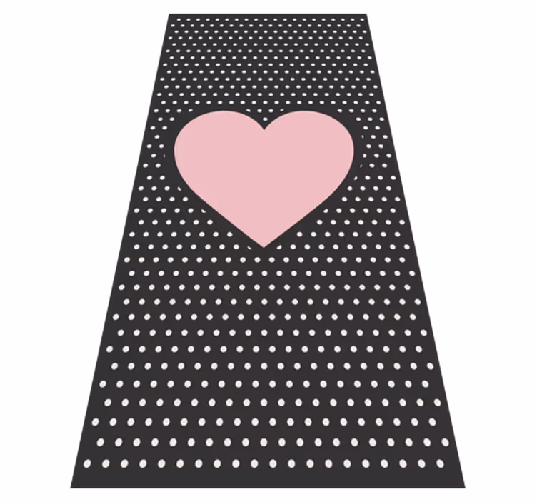 Polka Heart Accent kids vinyl carpet - TenStickers