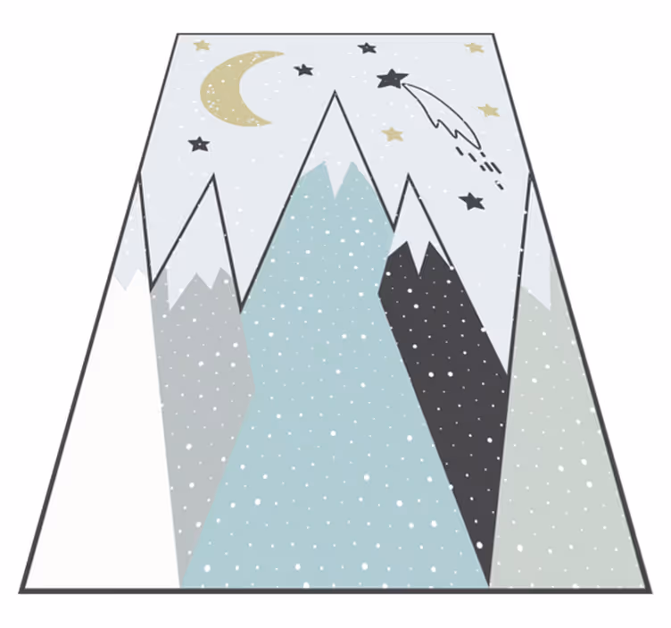Mountainous Night Sky kids vinyl carpet - TenStickers