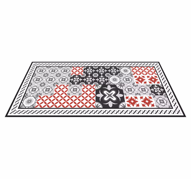 Intricate Tile Pattern tile vinyl carpet - TenStickers