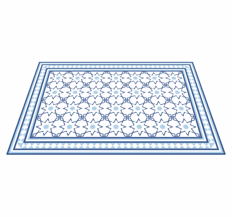 Geometric pattern tile vinyl carpet - TenStickers
