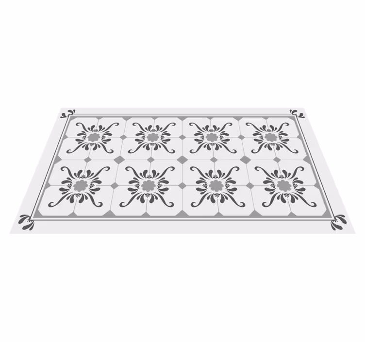 Ornamental Symmetry tile vinyl carpet - TenStickers