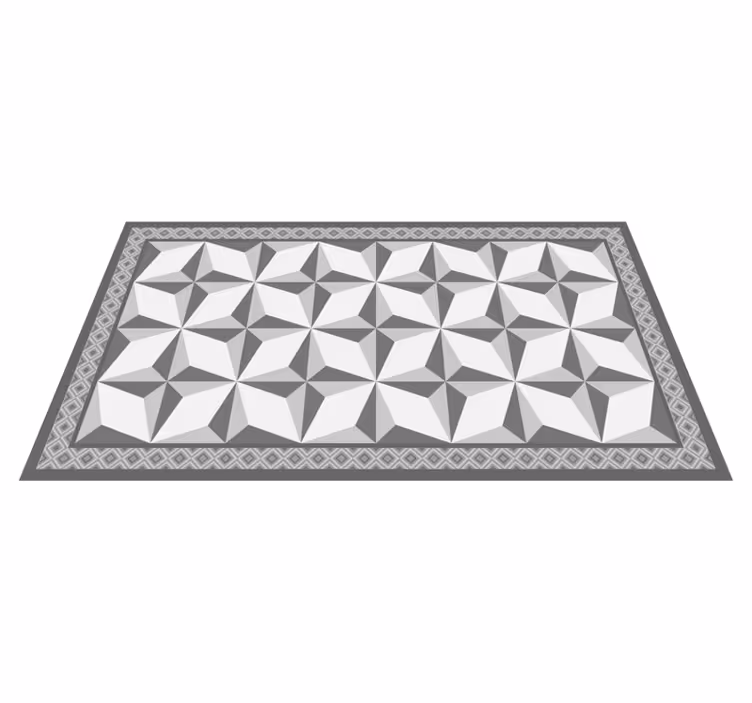 Geometric vinyl carpet optical illusion - TenStickers