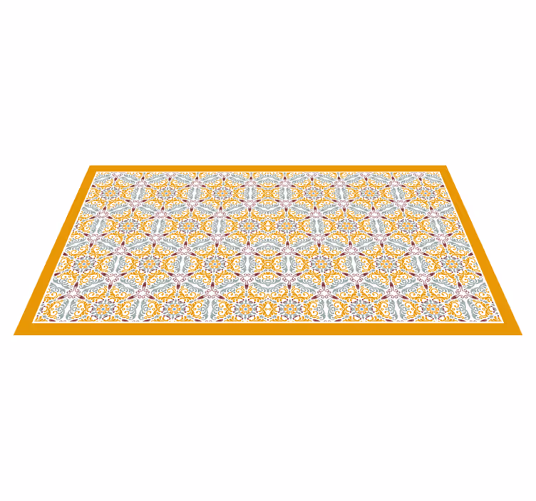 Ornate Mosaic Pattern tile vinyl carpet - TenStickers