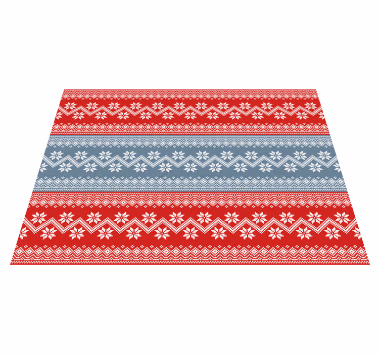 Festive Nordic Pattern Christmas vinyl carpet - TenStickers