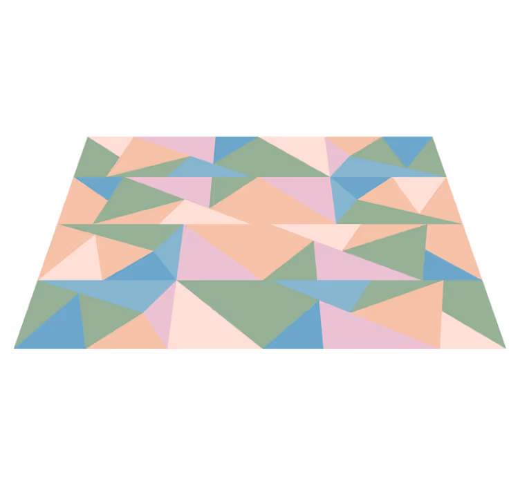 Pastel Triangles geometric vinyl carpet - TenStickers
