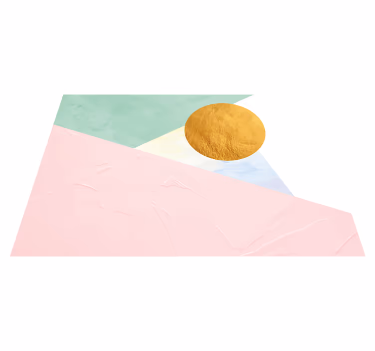 Geometric Pastel Shapes geometric vinyl carpet - TenStickers