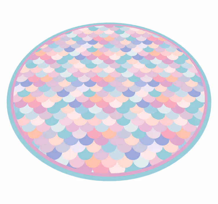 Mermaid Scale Pattern striped vinyl carpet - TenStickers